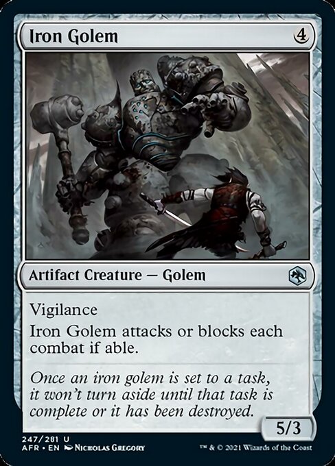 Iron Golem (Adventures in the Forgotten Realms) Near Mint Foil