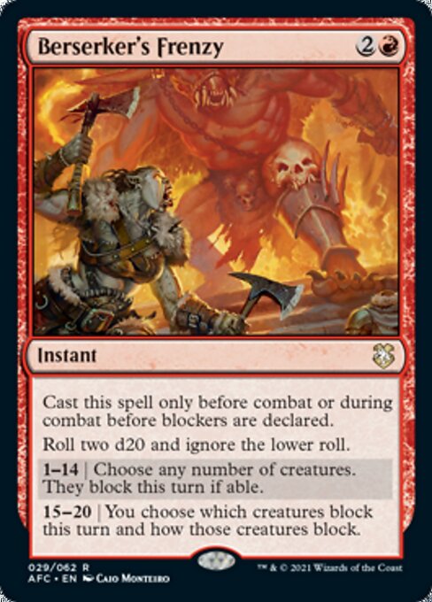 Berserker's Frenzy (Commander 2021 Forgotten Realms) Light Play