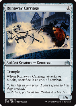 Runaway Carriage (Shadows Over Innistrad) Near Mint
