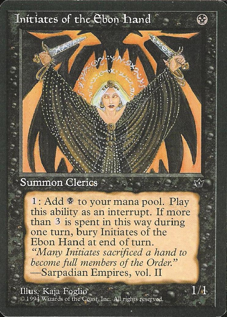 Initiates of the Ebon Hand (2) (Fallen Empires) Medium Play