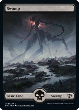 Swamp (282) - Full Art (The Brothers' War) Light Play Foil