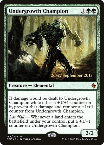 Undergrowth Champion (Promos: Prerelease Cards) Heavy Play Foil