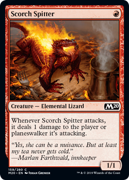 Scorch Spitter (Magic 2020 Core Set) Medium Play