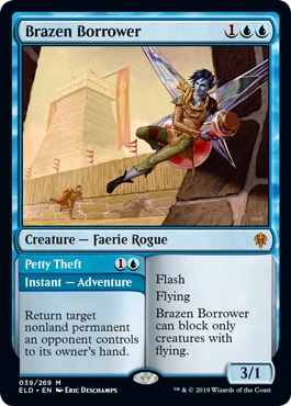 Brazen Borrower (Throne of Eldraine) Medium Play Foil