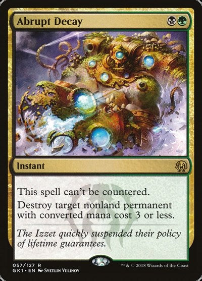 Abrupt Decay (Guilds of Ravnica: Guild Kits) Light Play