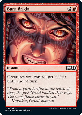 Burn Bright (Magic 2021 Core Set) Medium Play