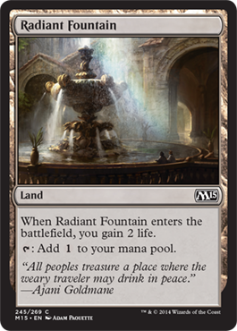 Radiant Fountain (Magic 2015 Core Set) Medium Play