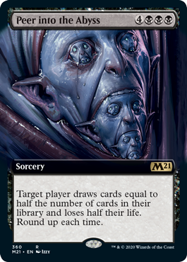 Peer into the Abyss (Extended Art) (Magic 2021 Core Set) Near Mint Foil
