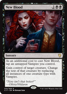 New Blood (Commander 2017) Light Play