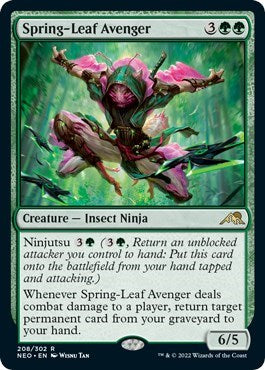 Spring-Leaf Avenger (Kamigawa: Neon Dynasty) Light Play Foil