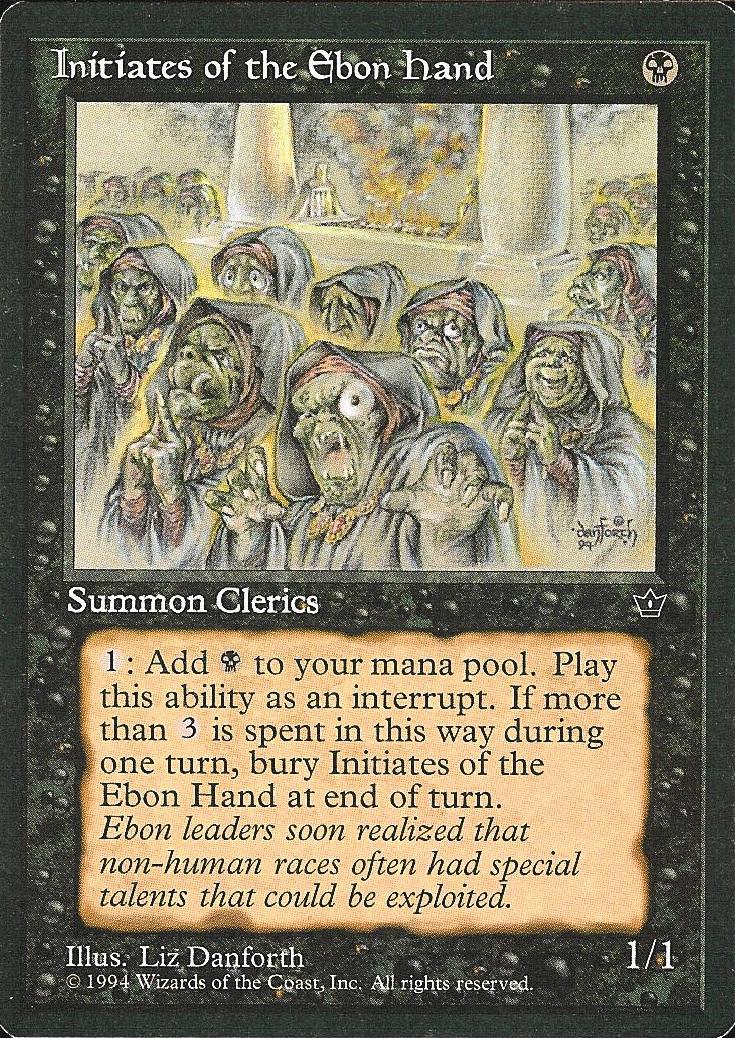 Initiates of the Ebon Hand (1) (Fallen Empires) Heavy Play