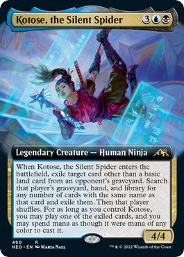 Kotose, the Silent Spider (Extended Art) (Kamigawa: Neon Dynasty) Medium Play Foil