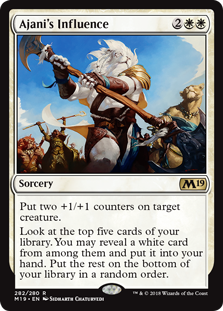Ajani's Influence (Magic 2019 Core Set) Medium Play
