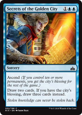 Secrets of the Golden City (Rivals of Ixalan) Near Mint Foil