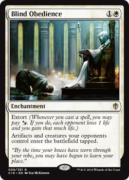 Blind Obedience (Commander 2016 Edition) Light Play