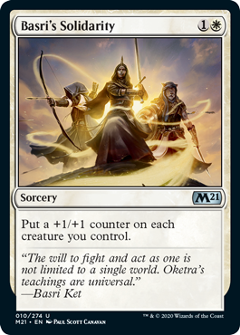 Basri's Solidarity (Magic 2021 Core Set) Medium Play