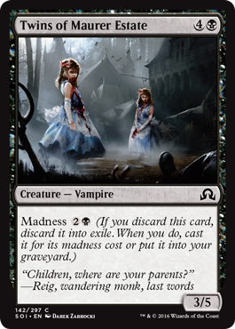 Twins of Maurer Estate (Shadows Over Innistrad) Medium Play Foil