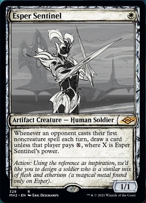 Esper Sentinel (Showcase) (Modern Horizons 2) Medium Play