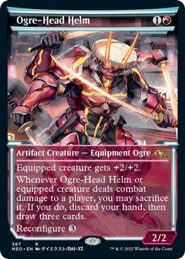 Ogre-Head Helm (Showcase) (Kamigawa: Neon Dynasty) Near Mint