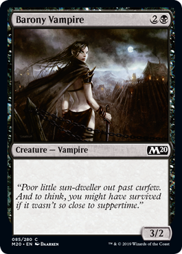Barony Vampire (Magic 2020 Core Set) Medium Play