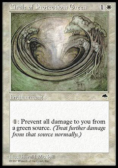 Circle of Protection: Green (Tempest) Medium Play