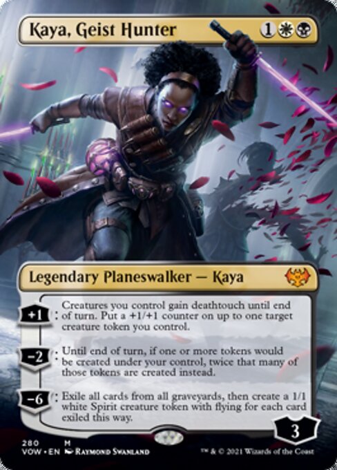Kaya, Geist Hunter (Borderless) (Innistrad: Crimson Vow) Near Mint Foil
