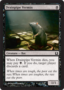 Drainpipe Vermin (Return to Ravnica) Medium Play