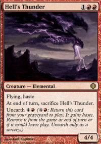 Hell's Thunder (Shards of Alara) Medium Play Foil