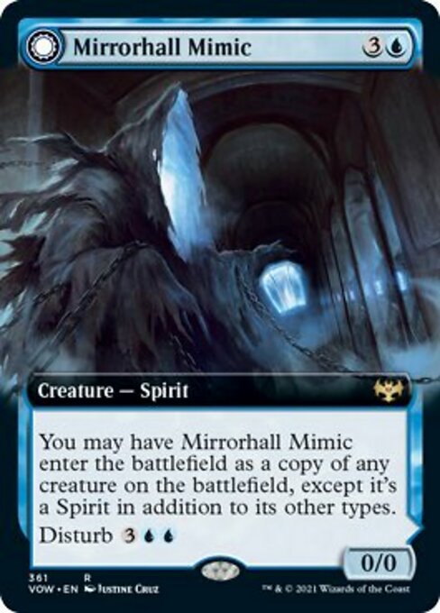Mirrorhall Mimic / Ghastly Mimicry (Extended Art) (Innistrad: Crimson Vow) Near Mint Foil