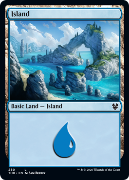 Island (280) (Theros Beyond Death) Near Mint Foil