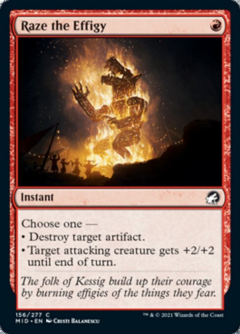 Raze the Effigy (Innistrad: Midnight Hunt) Near Mint Foil