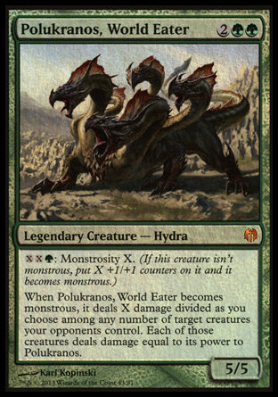 Polukranos, World Eater (Duel Decks: Heroes vs Monsters) Heavy Play Foil