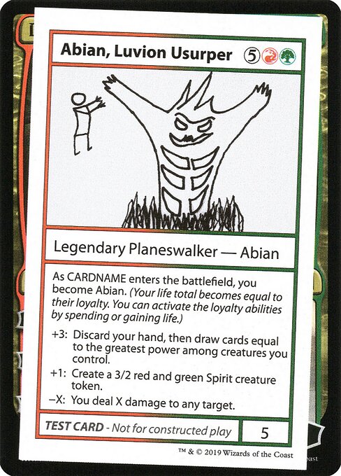 Abian Luvion Usurper (No PW Symbol) (Mystery Booster Test Print 2021) Near Mint
