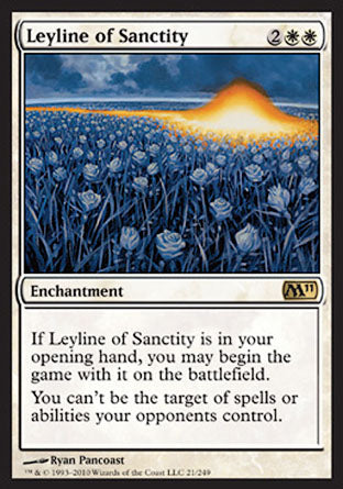 Leyline of Sanctity (Magic 2011 Core Set) Medium Play Foil