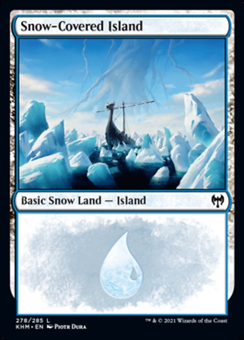 Snow-Covered Island (278) (Kaldheim) Light Play Foil