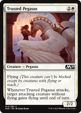 Trusted Pegasus (Magic 2020 Core Set) Medium Play