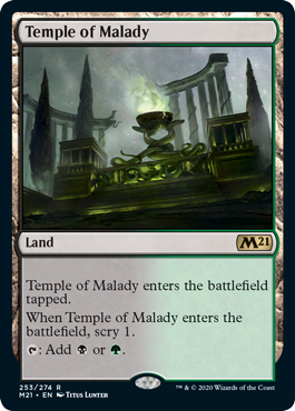 Temple of Malady (Magic 2021 Core Set) Light Play