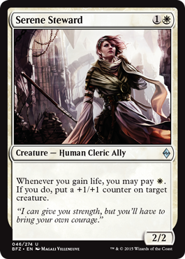 Serene Steward (Battle for Zendikar) Light Play