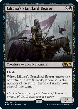 Liliana's Standard Bearer (Magic 2021 Core Set) Medium Play