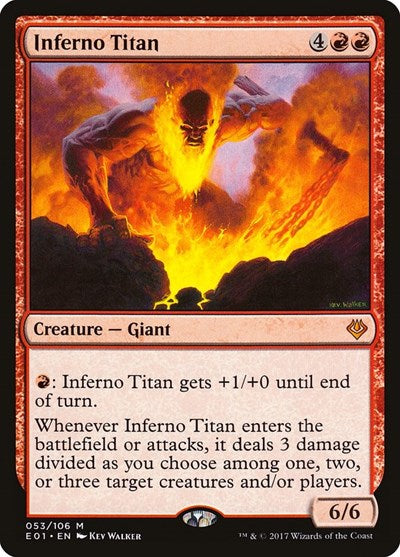 Inferno Titan (Archenemy: Nicol Bolas) Light Play