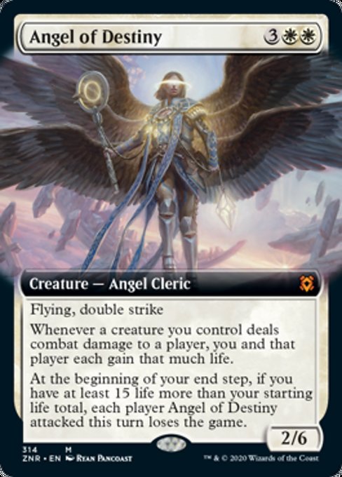 Angel of Destiny (Extended Art) (Zendikar Rising) Light Play