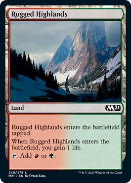 Rugged Highlands (Magic 2021 Core Set) Near Mint