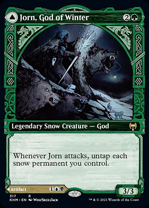 Jorn, God of Winter / Kaldring, the Rimestaff (Showcase) (Kaldheim) Light Play
