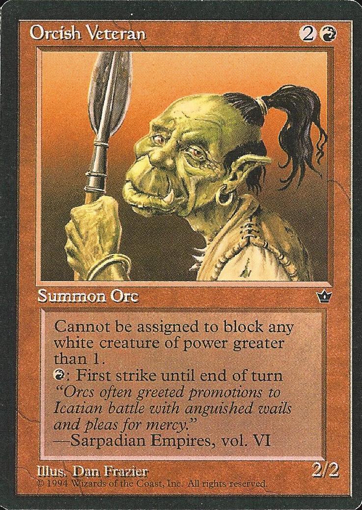 Orcish Veteran (2) (Fallen Empires) Medium Play