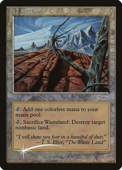 Wasteland (Promos: Magic Player Rewards) Light Play Foil