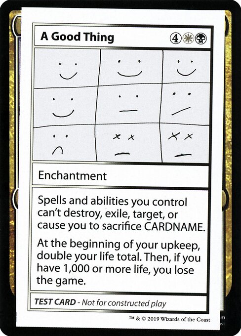 A Good Thing (No PW Symbol) (Mystery Booster Test Print 2021) Near Mint