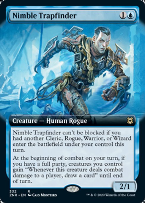 Extended Art Nimble Trapfinder (Zendikar Rising) Near Mint Foil