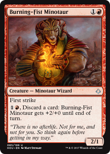 Burning-Fist Minotaur (Hour of Devastation) Near Mint