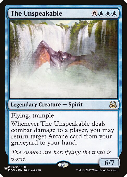 The Unspeakable (The List) Near Mint