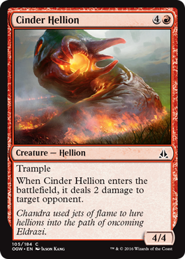 Cinder Hellion (Oath of the Gatewatch) Medium Play